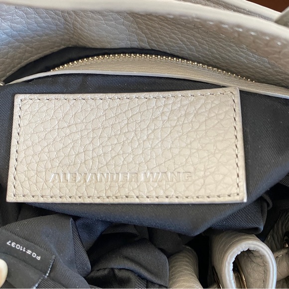 Alexander Wang Gray Diego Studded Drawstring Bag - Picture 13 of 15